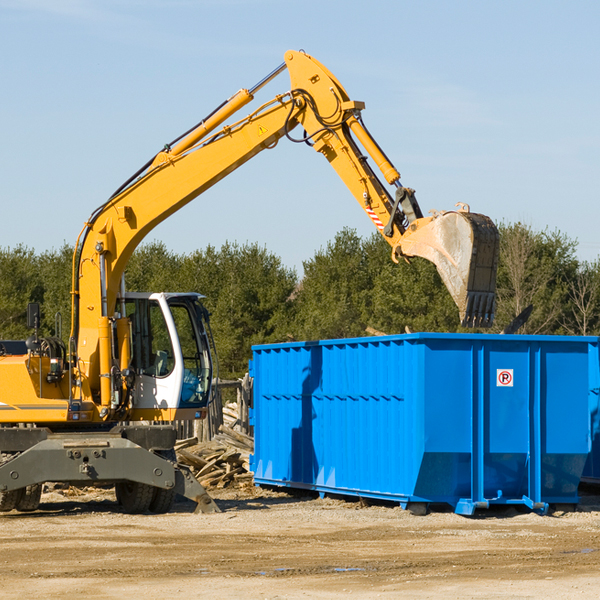 what are the rental fees for a residential dumpster in Minor Hill